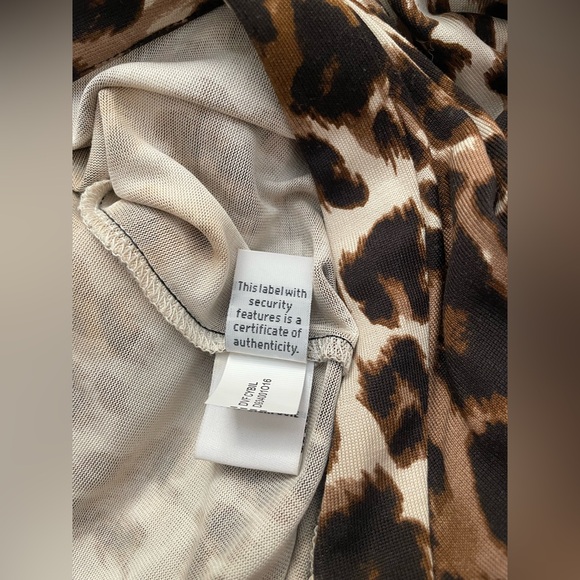 Diane Von Furstenberg 90s Cheetah Leopard Print Silk Wrap Midi Dress Women’s 4 - Picture 7 of 9